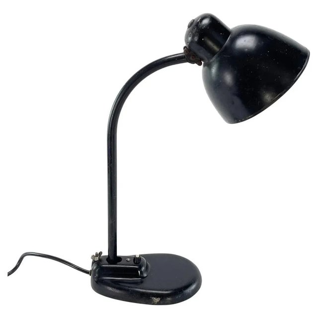 Metal Bauhaus Model HNB 2175 Badenia Table Lamp from Heinrich Neudeck, 1930s For Sale - Image 7 of 7