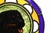 Metal Art Deco Stained Glass Roundel with Rottweiler Dog, Belgium, 1890s For Sale - Image 7 of 11