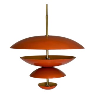 Handcrafted Metal & Brass Pendant Light For Sale