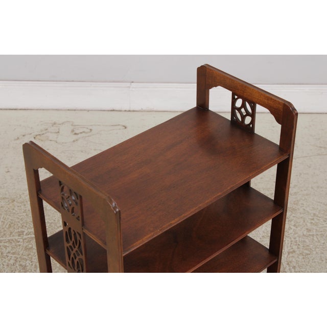 Baker Furniture Company Baker Historic Charleston 4 Tier Mahogany Etagere Shelf For Sale - Image 4 of 12