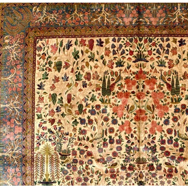 Antique Kashan Rug 11'2'' X 15'1'' For Sale - Image 10 of 10
