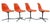 Mid Century Modern Herman Miller Swivel Shell Chairs in Orange - Set of 4 For Sale - Image 12 of 12