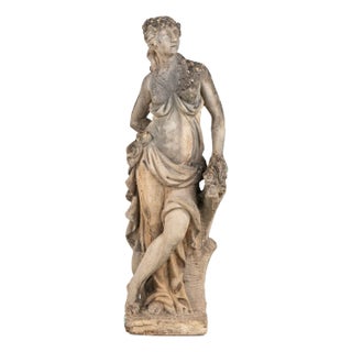 Large Winter Goddess of the Four Seasons Garden Figure, Italy, Late 20th C. For Sale