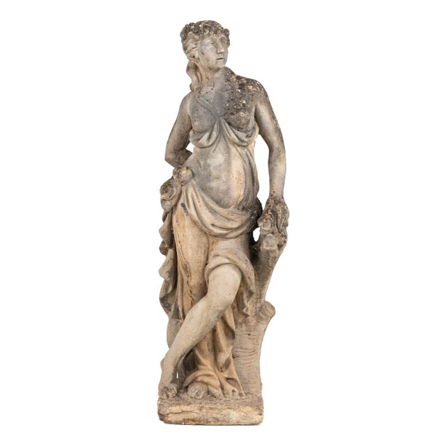 Large Winter Goddess of the Four Seasons Garden Figure, Italy, Late 20th C. For Sale