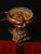 British Brass Corinthian Column Table Lamp with Vaseline Glass Shade, 1940s For Sale - Image 12 of 14