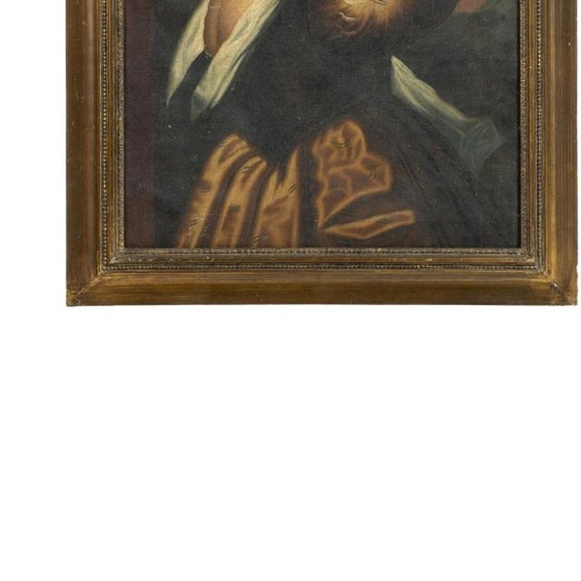European School Artist, Portraits, 19th Century, Oil on Canvases, Set of 2 For Sale - Image 3 of 6
