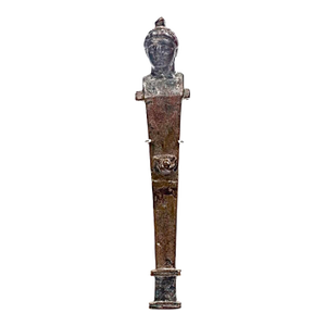 Ancient Roman Bronze Herm on Stand, 1st-4th Century Ad