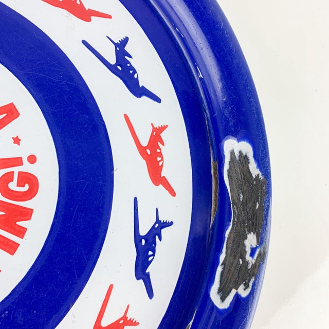 Incredible rare vintage Let’s Go! Usa. Keep em flying! World War II, Enamelware tray. Love the planes and red white and...