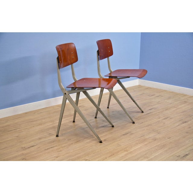 Set of Dutch Teak Plywood Dining Chairs from Marko, 1960s, in Good conditions. Designed 1950 to 1959 I have official proof...