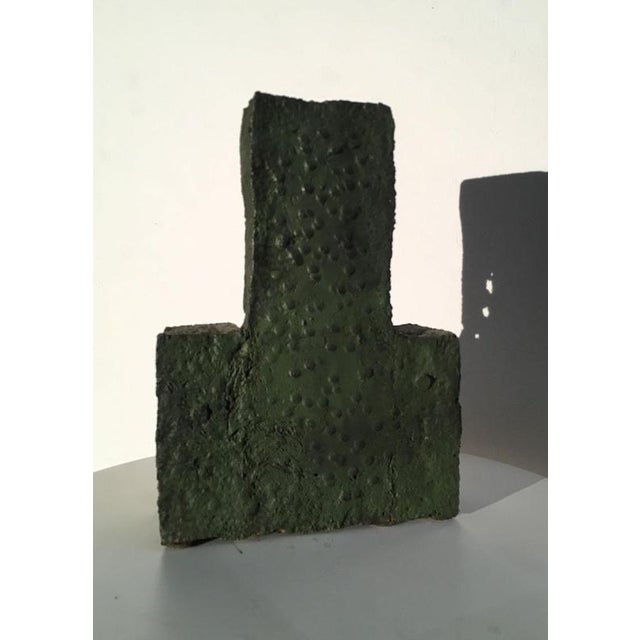 Black Italian Cast Iron Abstract Sculpture by Urano Palma, 1985 For Sale - Image 8 of 18