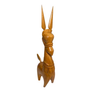 Carved Wooden Horse Sculpture For Sale