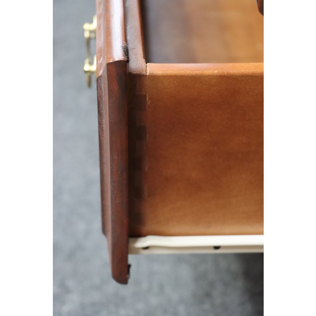 Dutch Designs Two-Piece Cherry Linen Chest For Sale - Image 11 of 13