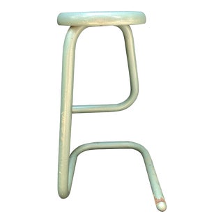 Haworth Vintage Metal Paperclip Bar Stool For Sale