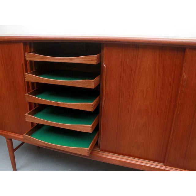 1960s Sideboard in Teak with Sliding Doors by Axel Christensen,Denmark, 1960s For Sale - Image 5 of 17