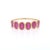 Gold Ruby Half Eternity Band in 18 Karat Yellow Gold Size 5 For Sale - Image 8 of 11