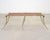 Hollywood Regency Sylvan s.f. Brass Leather Strap Viper Bench or Cocktail Table For Sale - Image 3 of 17
