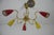 Colorful Mid-Century Brass 6-Arm Sputnik Chandelier, 1950s For Sale - Image 9 of 9