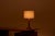 Wooden Table Lamp with Grey Lampshade, 1950s For Sale - Image 3 of 9
