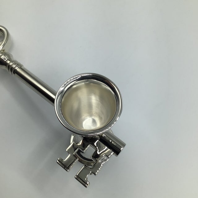 Godinger Silver Plated Skeleton Key Jigger/Bottle Opener and Skeleton Key Corkscrew-Set of 2 For Sale - Image 10 of 12