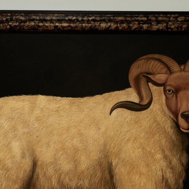 William Skilling Pair of Large Vintage Paintings of a Ram by Skilling For Sale - Image 4 of 14