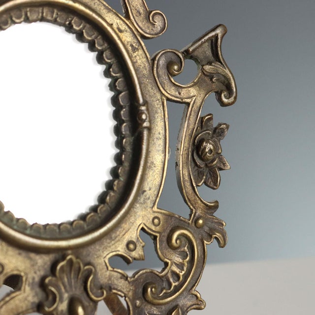 Small Bronze Table Mirror For Sale - Image 4 of 9