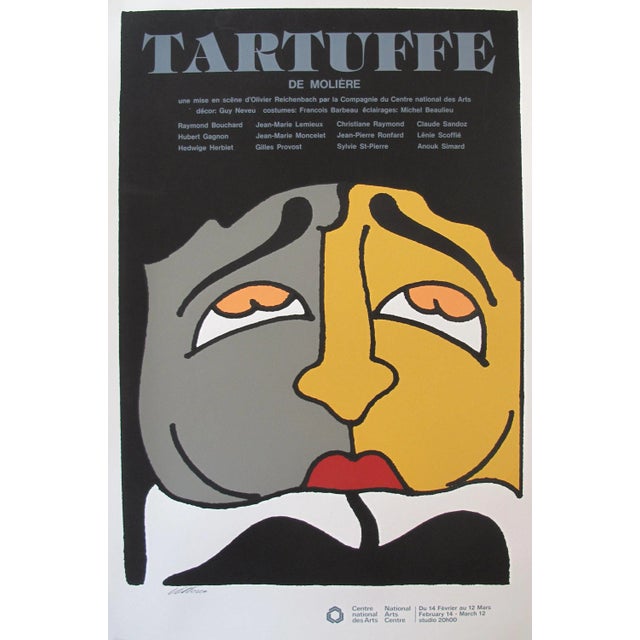 1977 Canadian Theatre Poster, Tartuffe, National Arts Centre For Sale - Image 4 of 4