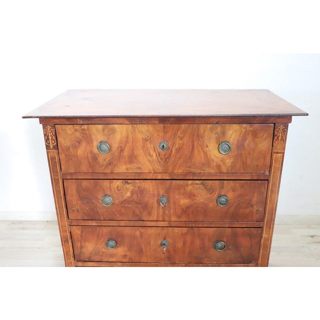 Antique Chest of Drawers in Walnut, Late 19th Century For Sale - Image 9 of 13