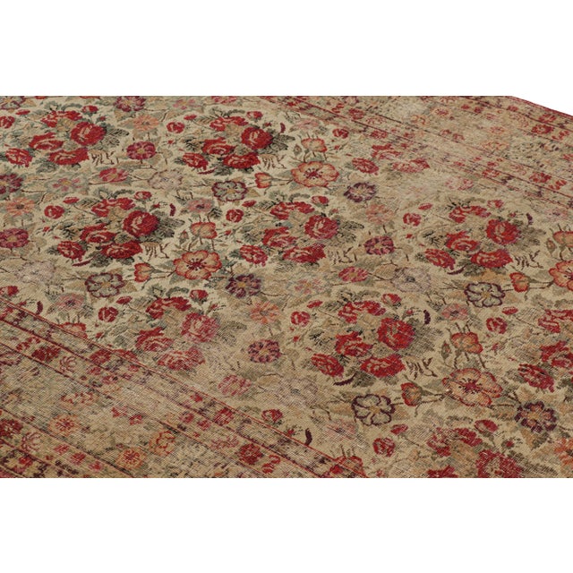 Hand-knotted in wool circa 1870-1880, this 5x8 antique Persian rug is a remarkable signature piece from Tehran, more than...