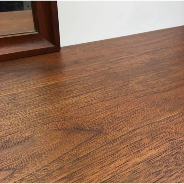 Brown 1960s "Brasilia Premier" by Broyhill Triple Dresser and Mirror, Attributed For Sale - Image 8 of 11