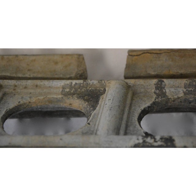 White Vintage Zinc Architectural Fragment For Sale - Image 8 of 9