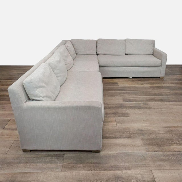 Modern Restoration Hardware Belgian Sectional Sofa For Sale - Image 3 of 12
