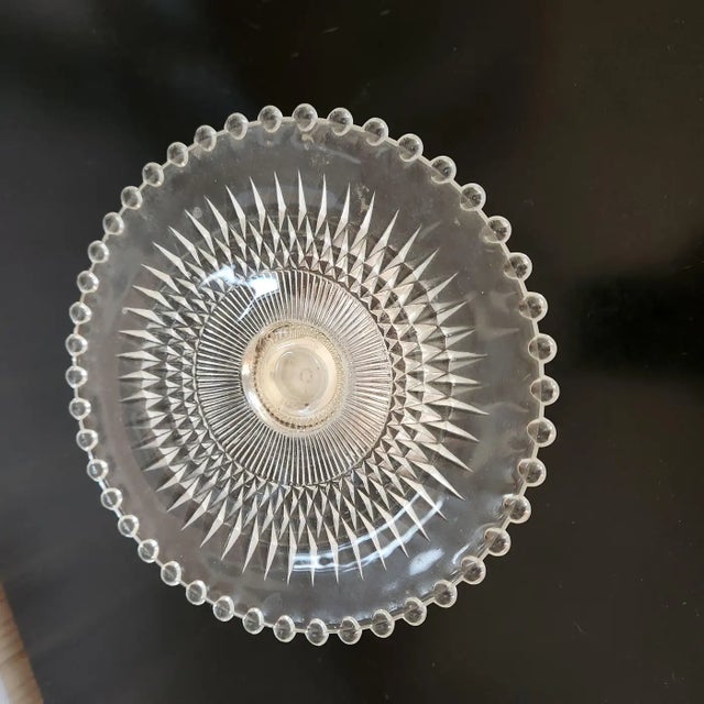 1940s Maurice Duchin Glass & Silver Pedestal Cake Plate 1940s For Sale - Image 5 of 8