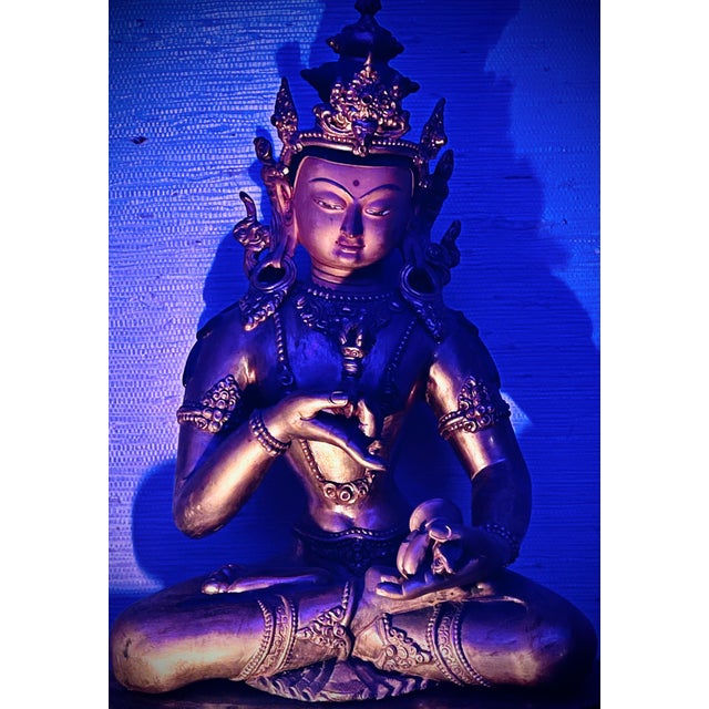 Fine Sino-Tibetan Bronze Statue of Vajrasattva Bodhisattva For Sale In Atlanta - Image 6 of 13