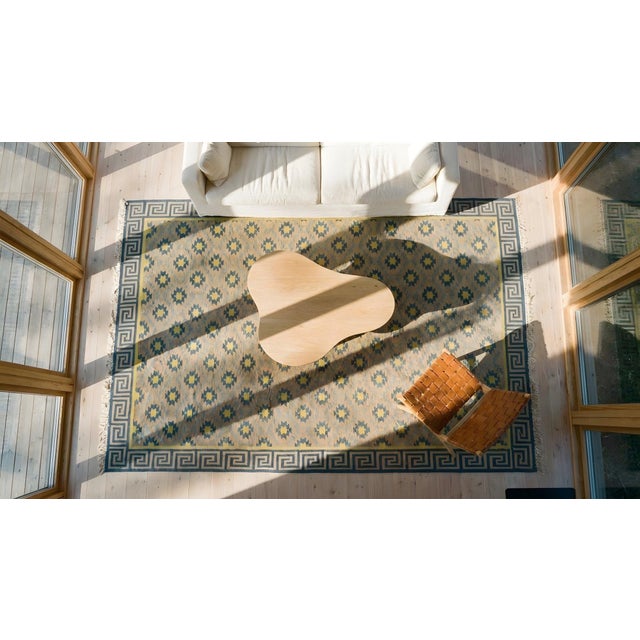 1930s Indian Cotton Dhurrie Carpet ( 7' x 11'6" - 213 x 351 ) For Sale - Image 10 of 10