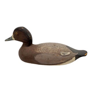 Vintage Handmade Broadbill Hen Duck Decoy Original Paint For Sale