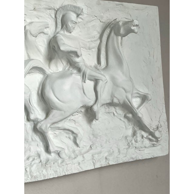 Vintage Mid-Century Modern Segura Painted Fiberglass Gladiator Wall Relief For Sale - Image 11 of 12