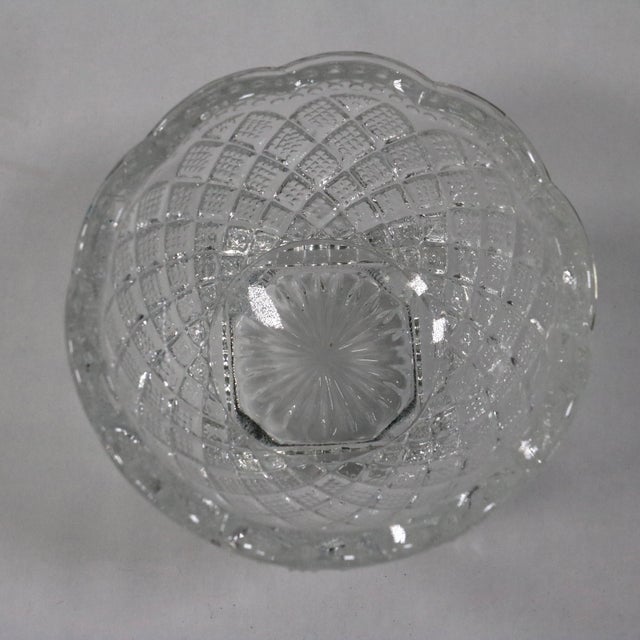 Fostoria Glass Company Mid 20th Century Fostoria Salt Cellars With Antique Heart Motif Sterling Silver Salt Spoons - Set of 4 For Sale - Image 4 of 14