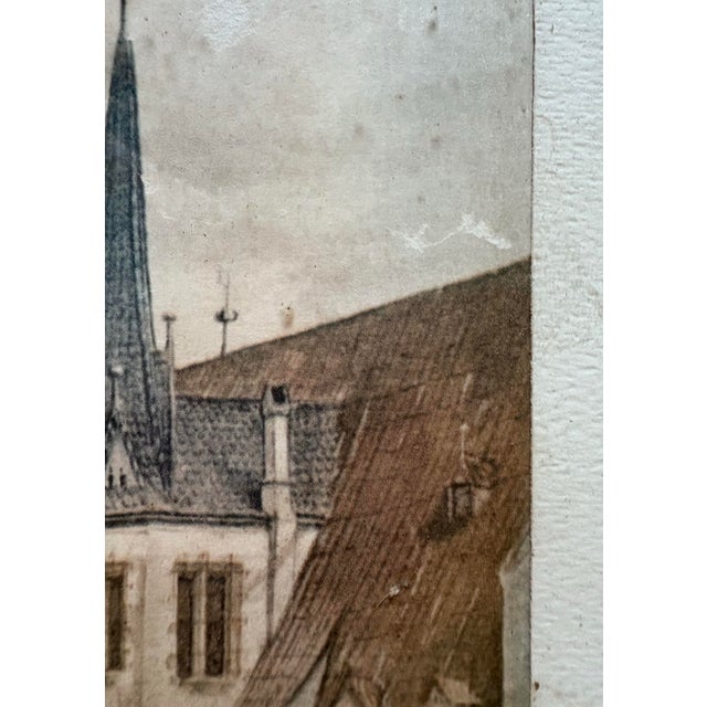 Wood Print Reproduction of the Famous Watercolor, "Courtyard of the Former Castle in Innsbruck With Clouds" by German Renaissance Artist Albrecht Dürer. For Sale - Image 7 of 10