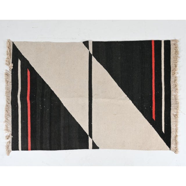 1970's Scandinavian Wool Flatweave Wall Tapestry For Sale - Image 9 of 9