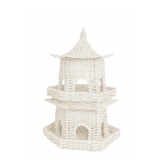 White Grand Wicker Pagoda, Small For Sale