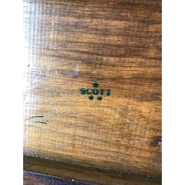 Brown Vintage Outsider / Tramp Art Carved Wood Box by Scott For Sale - Image 8 of 10