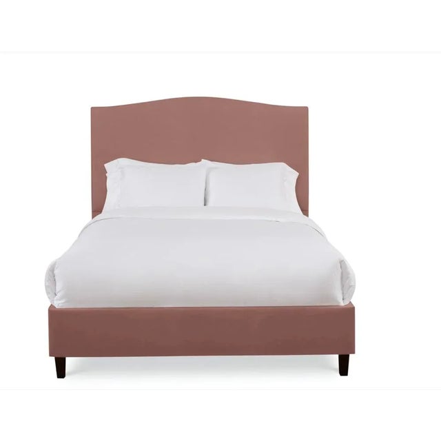 Casa Cosima Hazel Queen Bedframe, Blush Velvet For Sale - Image 4 of 4