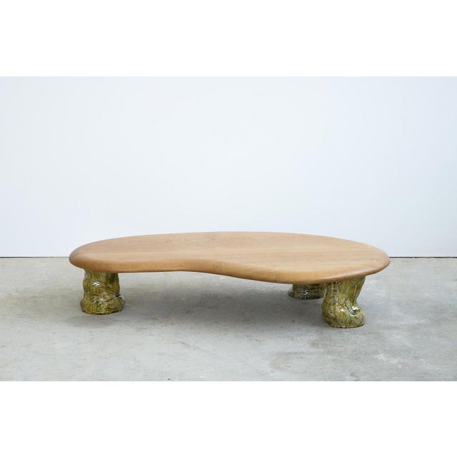 Not Yet Made - Made To Order White Oak and Glazed Ceramic Coffee Table by Alexander Knysch For Sale - Image 5 of 15