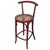 Victorian Late 19th Century Vienna Secession Bent Oak & Cane Bar Stool W/ Backrest Attributed to Gebrüder Thonet For Sale - Image 3 of 8