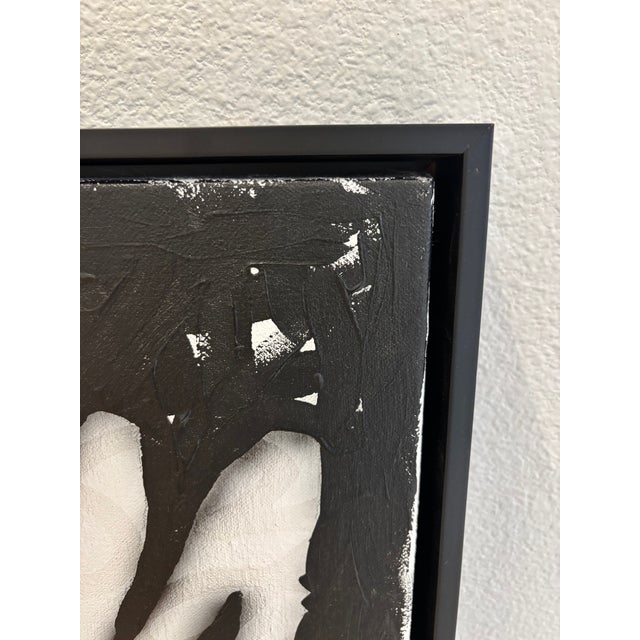 2010s Large Original "Scribble" Black and White Paintings by Alic Daniel - A Pair For Sale - Image 5 of 11