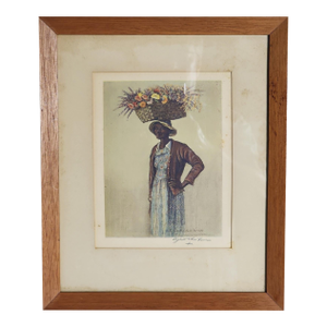 1950s Framed Elizabeth O'Neill Verner Print Pencil Signed