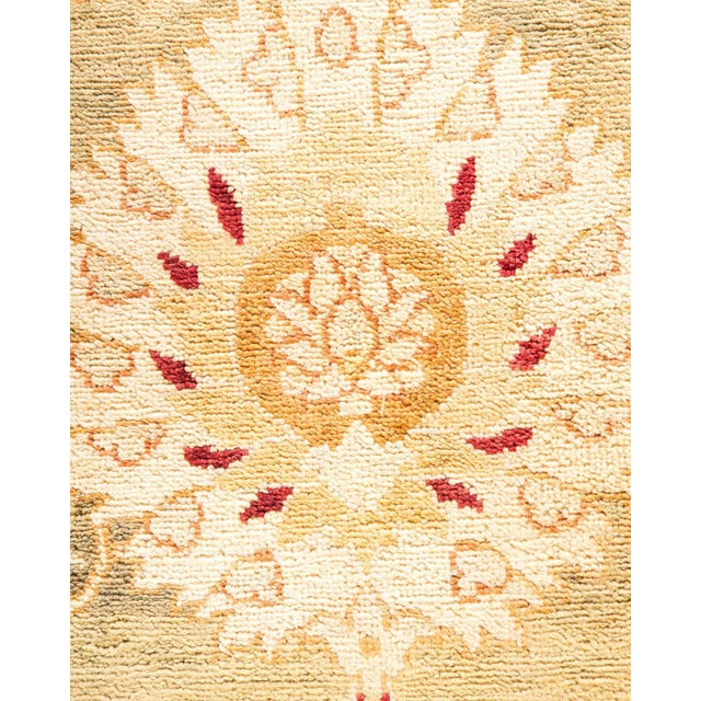 Contemporary Vintage Traditional Hand Knotted Wool Area Rug, Olive - 8'0" X 10'2" For Sale - Image 3 of 9
