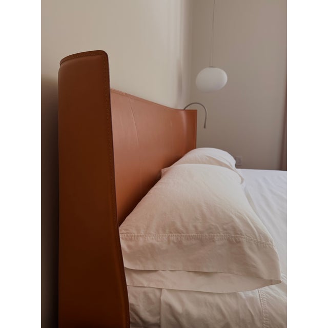 B&b Italia Alys King Bed by Buratti Brothers — Thick Leather For Sale In Miami - Image 6 of 11
