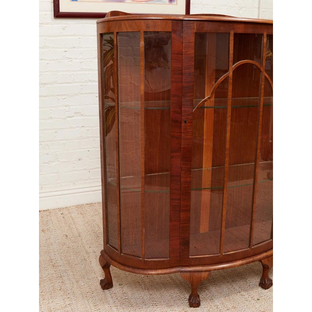 English Walnut Antique Curio For Sale - Image 9 of 12