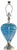 Art Glass Aqua Blue White Swirl Table Lamp For Sale - Image 9 of 18